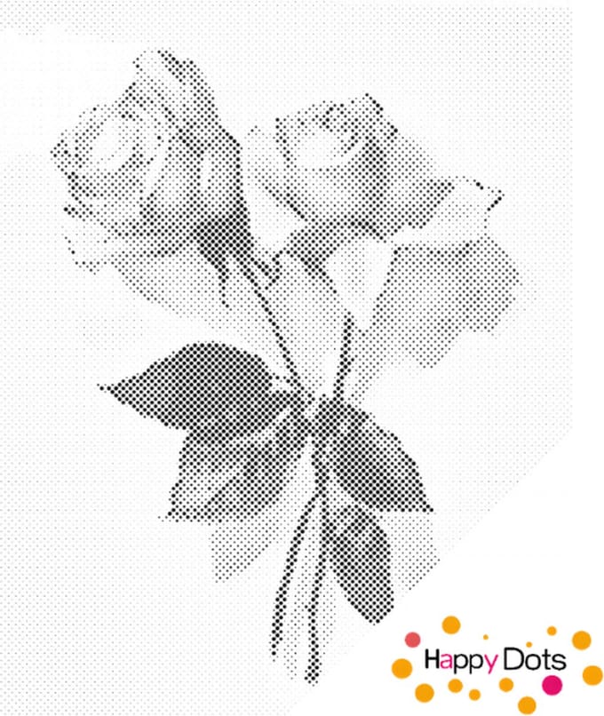 HappyDots DOT Painting Rozen 30x40cm - Stippelschilderij
