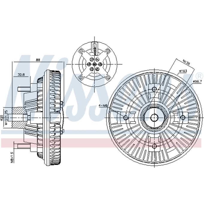 Koppeling, radiatorventilator NISSENS 86223