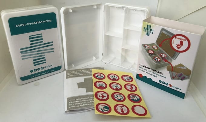 Mini-Apotheek - Pillendoosje - Reisverpakking - Compacte afmeting: 8,5 x 5,8 x 2,3 cm