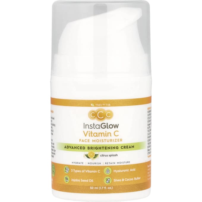 Instaglow, Gezichtscrème met Vitamine C, Citrus Splash, 50 ml(1.7 fl oz) white