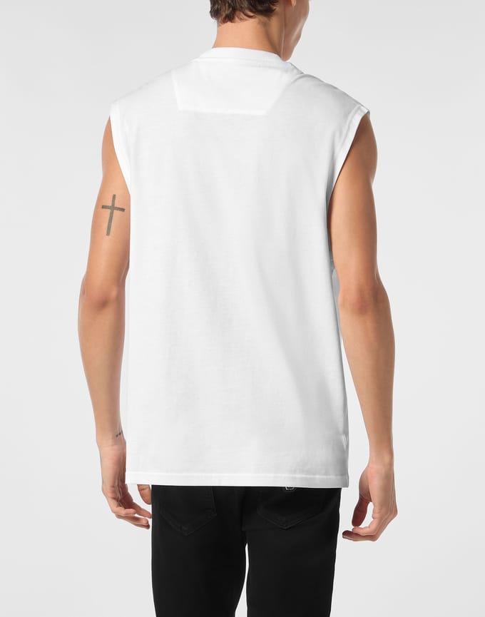 Mouwloos Ronde Hals T-shirt