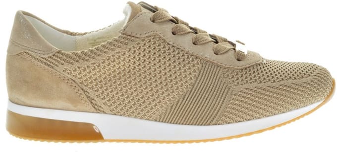 Ara Lissabon Beige Sneaker Met Lycrastof En Veters maat 36