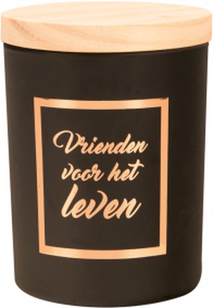 Geurkaars - Black/Rose - Vrienden voor het leven - In cadeauverpakking