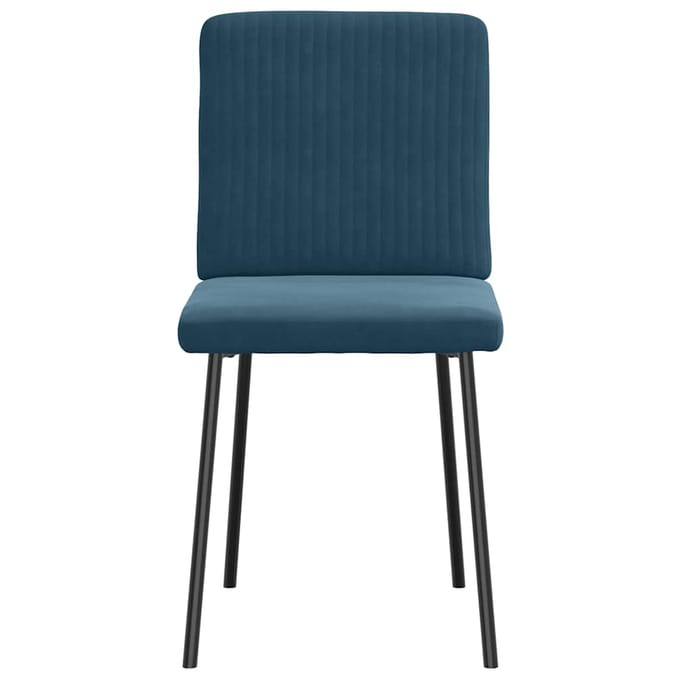vidaXL Eetkamerstoelen 4 st fluweel blauw