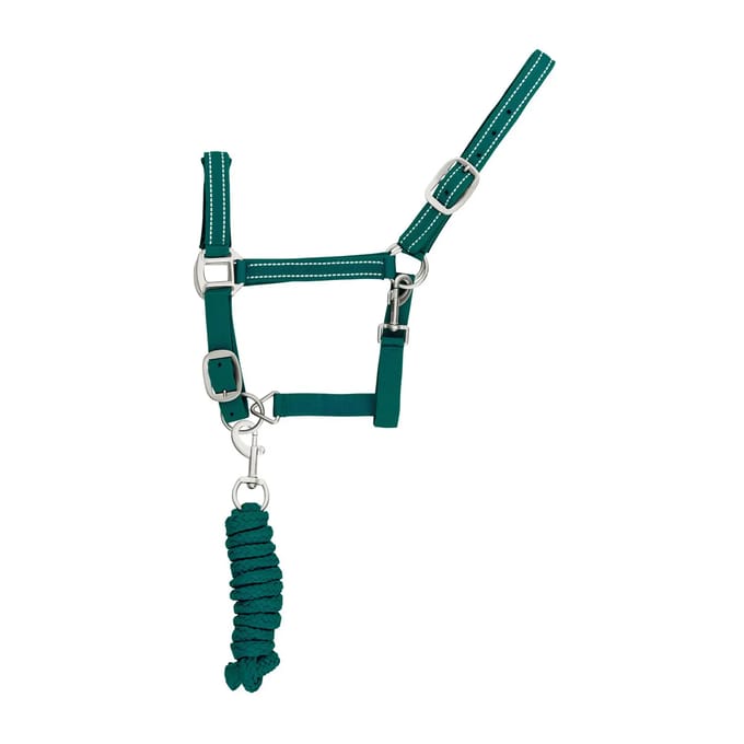 Reflecterende nylon halster en longe voor paarden Supreme