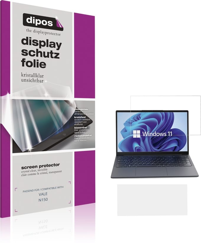 dipos – 2x Beschermfolie geschikt voor VALE N150 | Krasbestendige & heldere Screenprotector Ultra-Thin