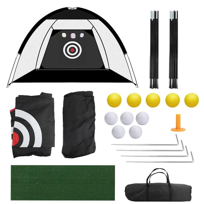 Binnen Buiten Golf Chipping Net Opvouwbare Golf Pitching Kooi Opvouwbaar Golf Oefen Net Golf zwart