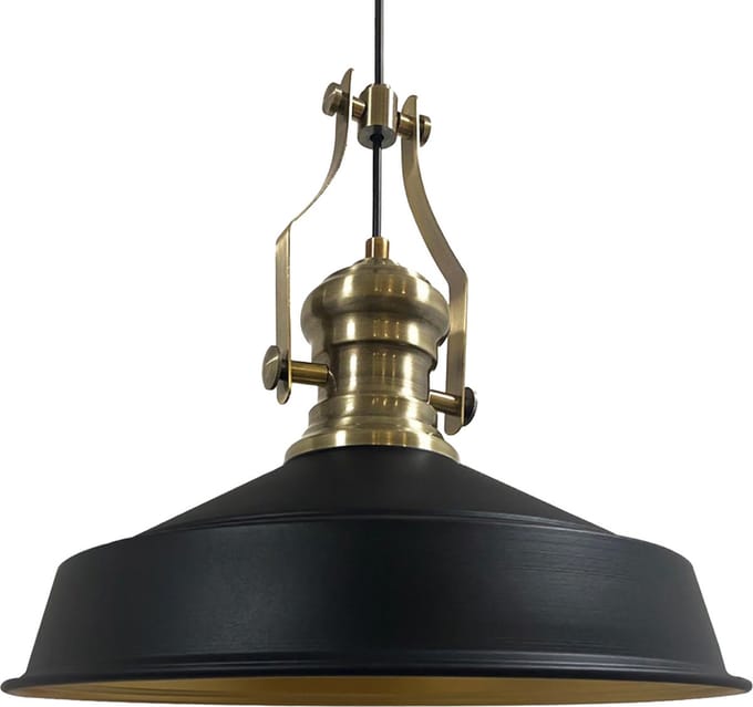 Bamyum Hanglamp Vintage, Zwart Grote Lamp