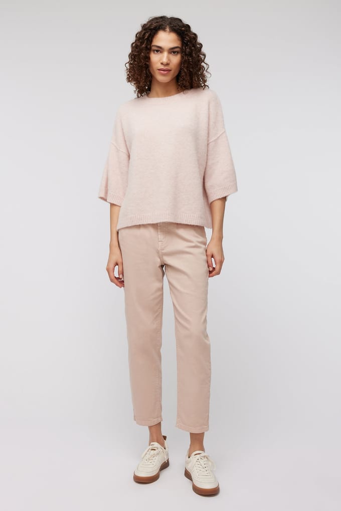 Knitted Dawn Pants Pink Größe: L | Straight Jeans Outlet | Damen | Rosa