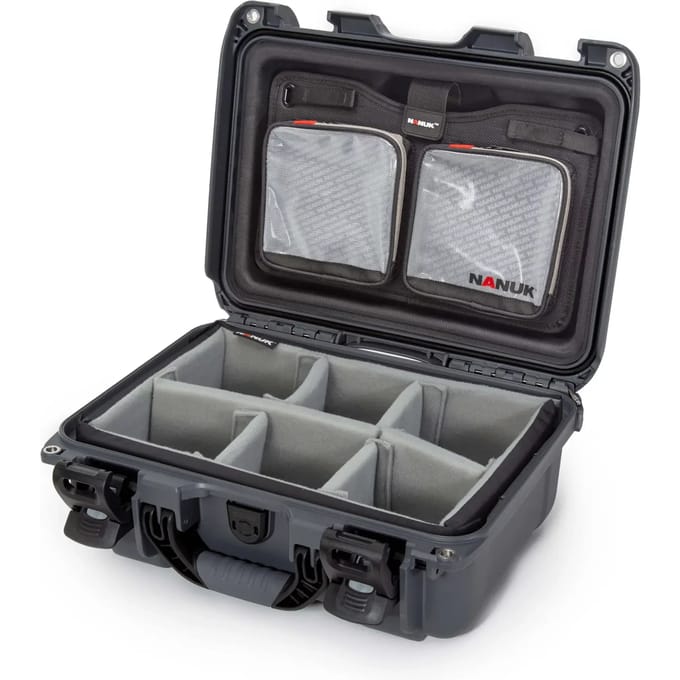 Nanuk 915 Case w/lid org. - w/divider - Graphite - Pro Photo Kit case