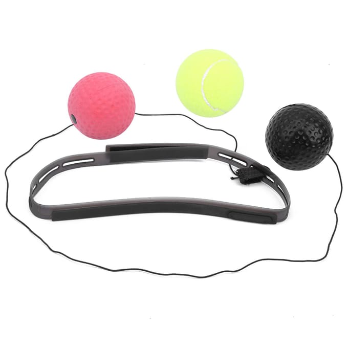 Boksen Reactiebal Sanda Trainingsuitrusting Siliconen Vochtafvoerende Hoofdband PU Rubberen Bal pink