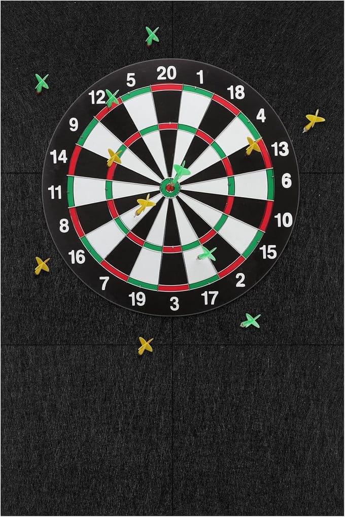 Vilt Dartbord Muurbescherming Zelfklevend Groot Formaat - Bescherming Tegen Gemiste Darts