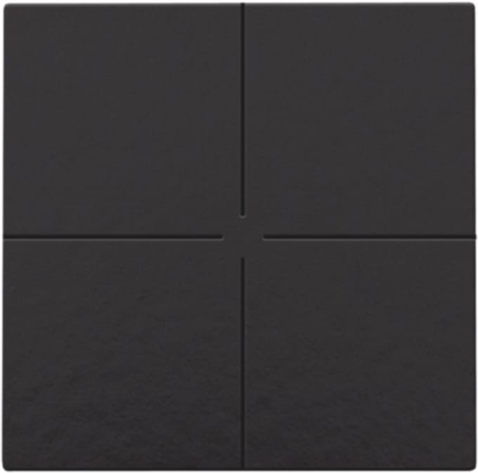 Niko drukknop 4-voudig Niko Home Control piano black coated (200-51004)
