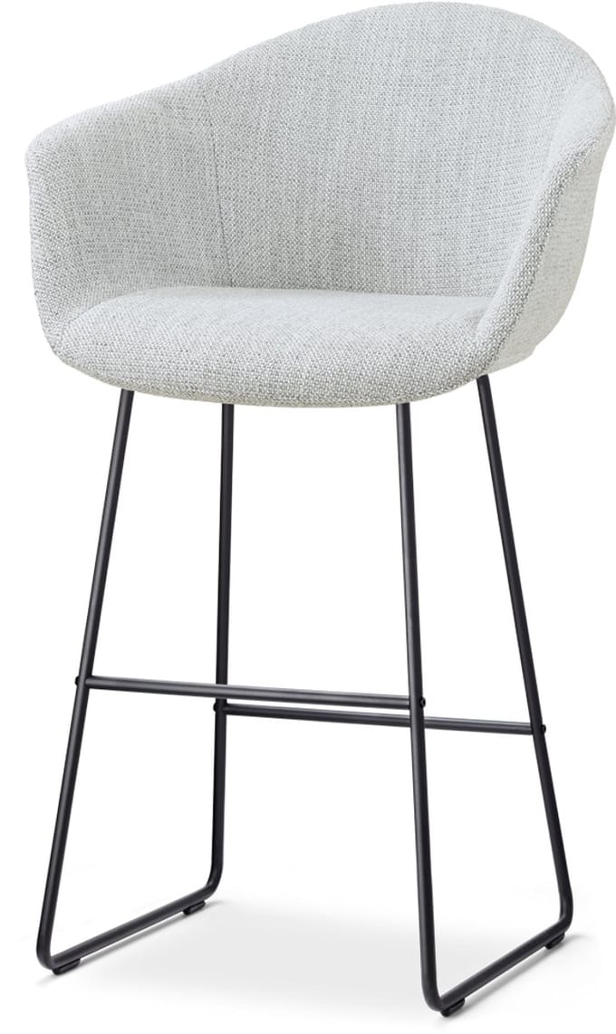 Nolon Nino-Otis barkruk grijs melange - zwart onderstel - 75 cm