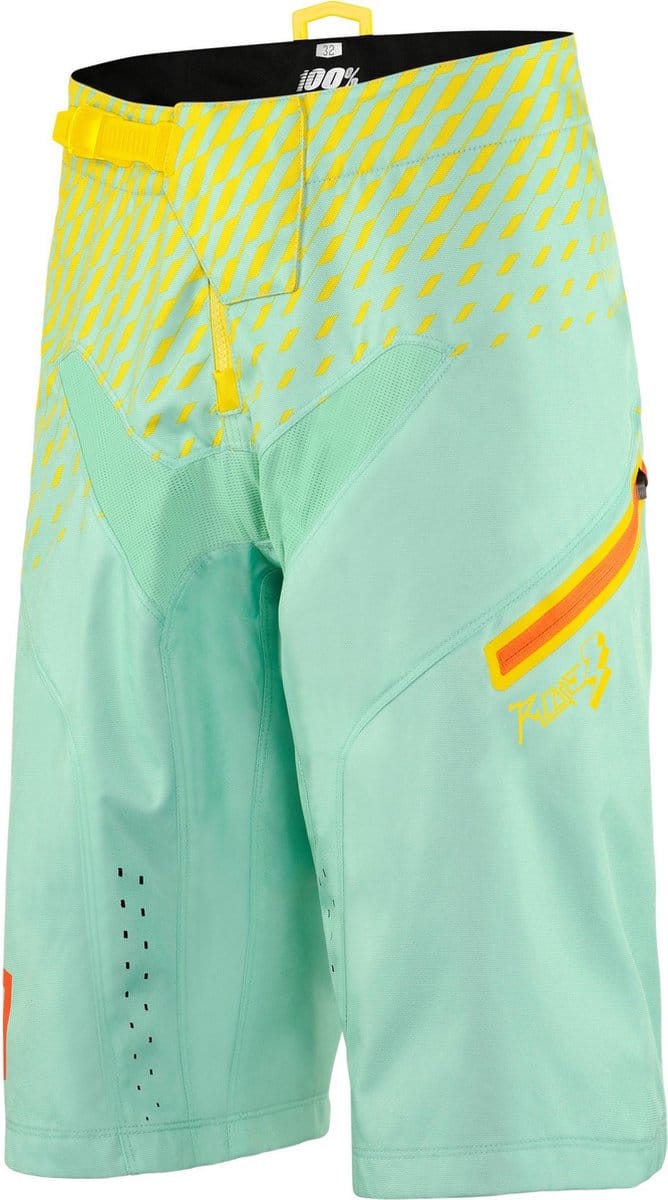 100% R-Core Supra DH fietsbroek kort geel/groen Maat 30
