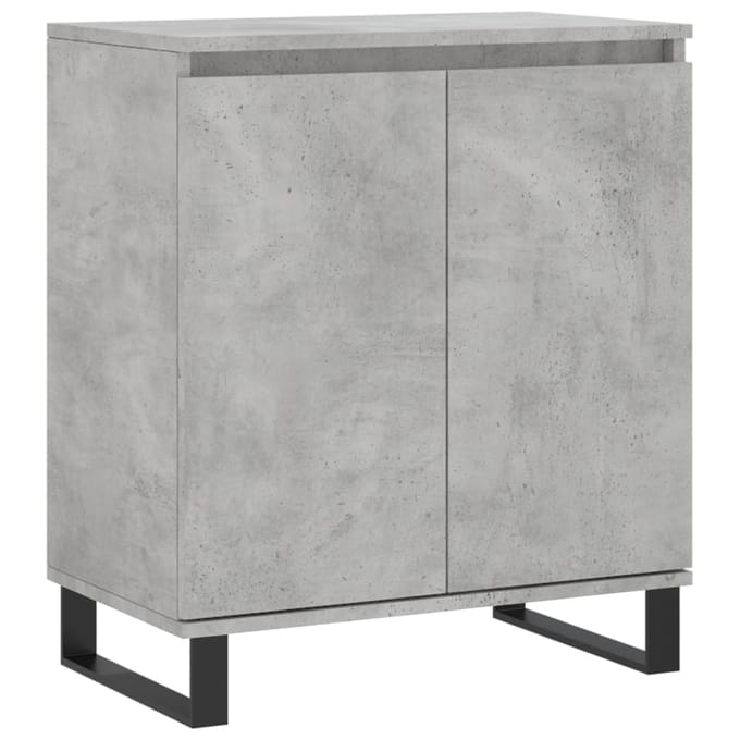 vidaXL - Dressoir - 60x35x70 - cm - bewerkt - hout - betongrijs