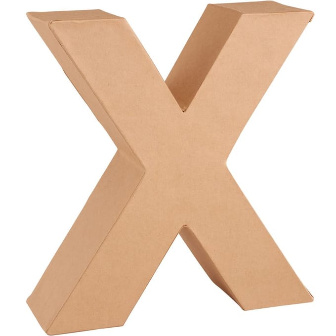 Kartonnen brief - Letter "X"