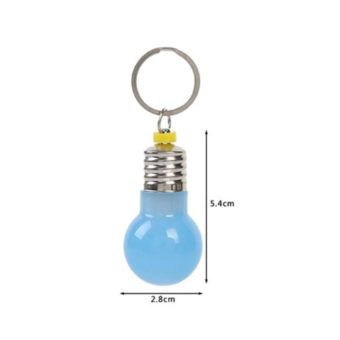 Mode coloré changeant lampe de poche LED Mini ampoule lumineuse lampe porte-clés jouets créatifs cadeau 5Pcs blue
