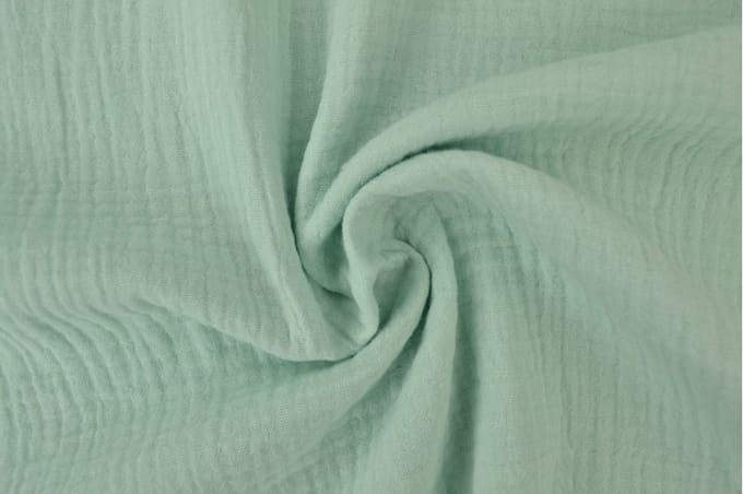 Mousseline stof - 1 meter - Per meter - Licht mint - 135cm breed