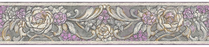 Behangrand vintage bloemen 340784