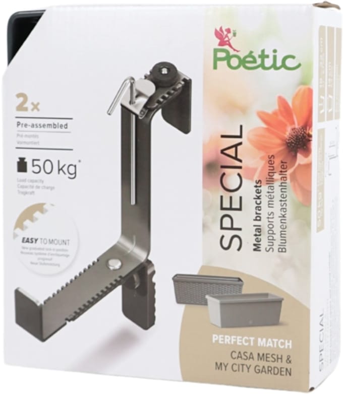 Bloemendooshouder Speciale Metaal Anthracite 25 cm Set van 2
