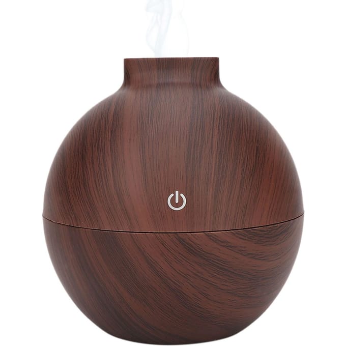 Mini diffuseur d'huiles essentielles LED USB 130 ml, humidificateur d'air pour bureau