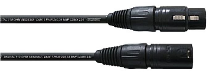 Cordial DMX AES/EBU Kabel XLR, 5m schwarz - DMX kabels