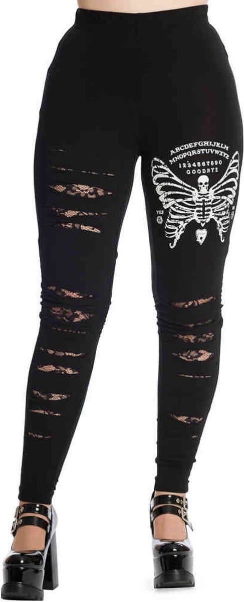 Banned - SKELETON BUTTERFLY Legging - L - Zwart