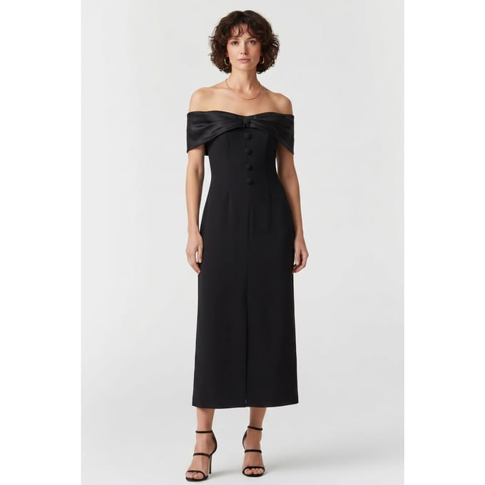 Odd Muse Bow Midi Dress Black Taglia: L | Abiti Midi Outlet | Donna | Nero