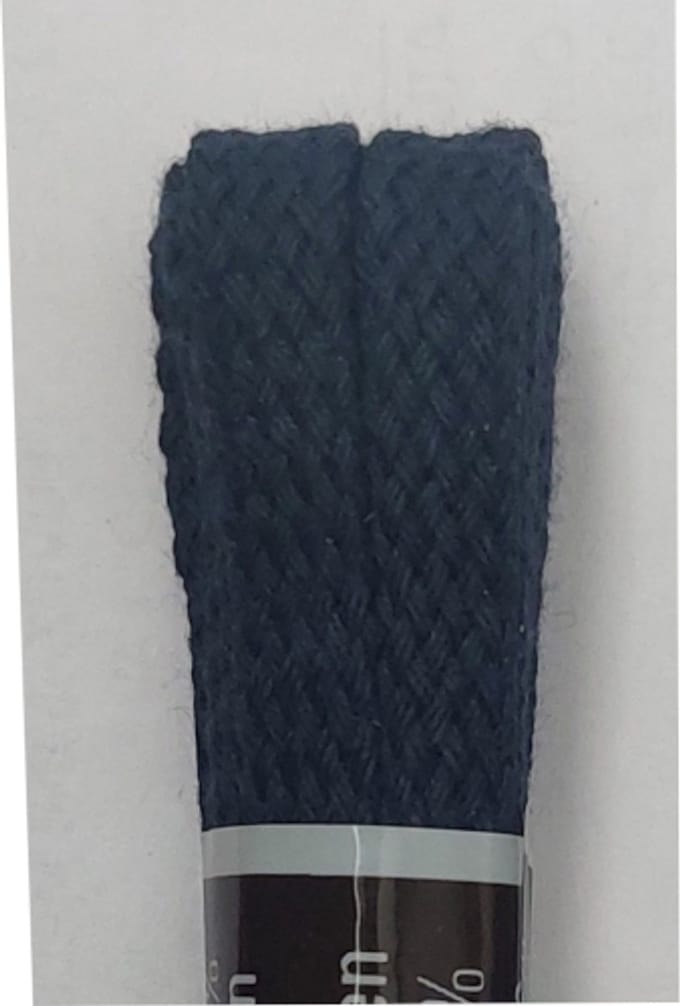 Tana Veter - Donker Blauw - Plat - Lengte 90 cm - Breedte 7 mm - Schoenveter