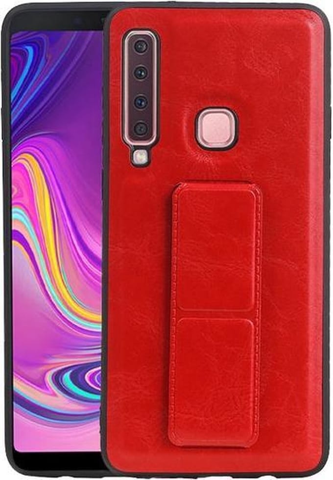 Grip Stand Hardcase Backcover voor Samsung Galaxy A9 (2018) Rood