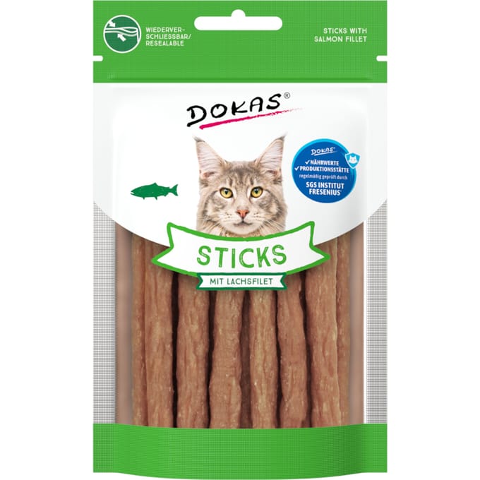 30g Dokas sticks met zalmfilet kattensnacks