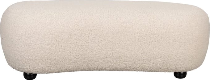 Housecraft Living Noxx Hocker Teddy stof Wit