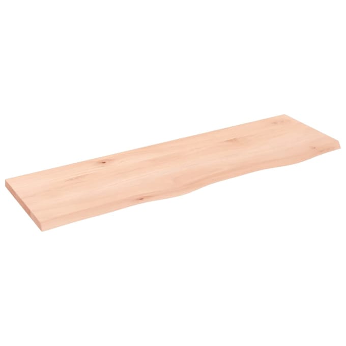vidaXL - Wastafelblad - 100x30x2 - cm - onbehandeld - massief - hout