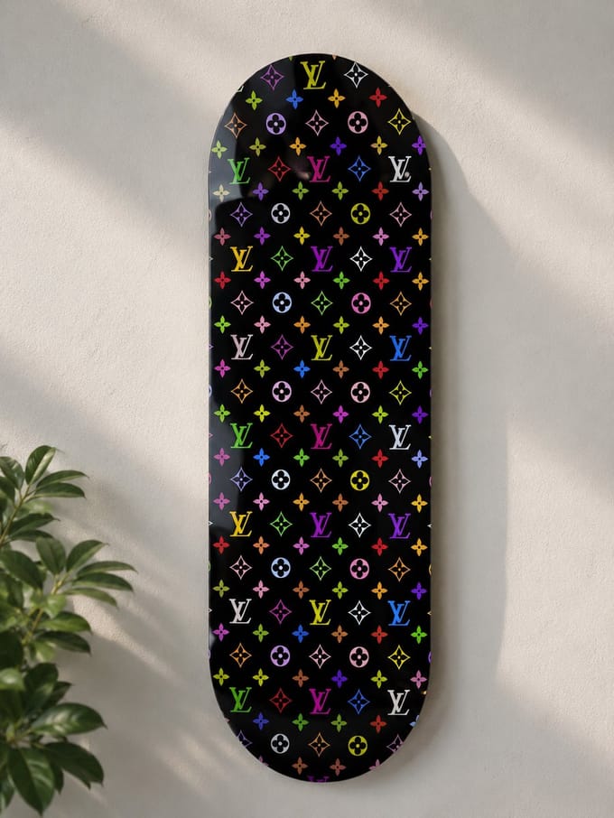 LV Skateboard wanddecoratie 24x75cm