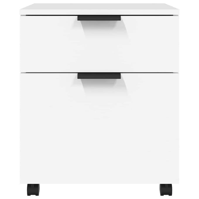 vidaXL - Dossierkast - verrijdbaar - 45x38x54 - cm - bewerkt - hout - wit