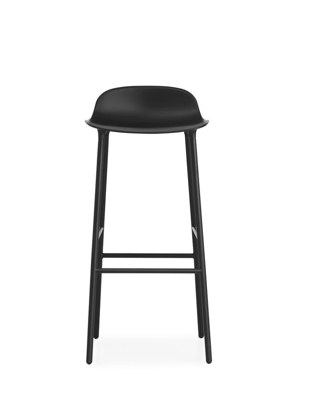 Normann Copenhagen Form Barstool barkruk 75 cm met stalen onderstel zwart