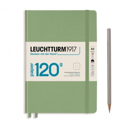 Leuchtturm1917 notitieboek - 120 grams - medium A5 notitieboek – dotted - sage