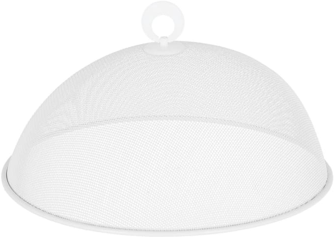Cepewa Vliegenkap / voedselkap - wit - D30 x H12 cm - metaal - voedsel afdekken