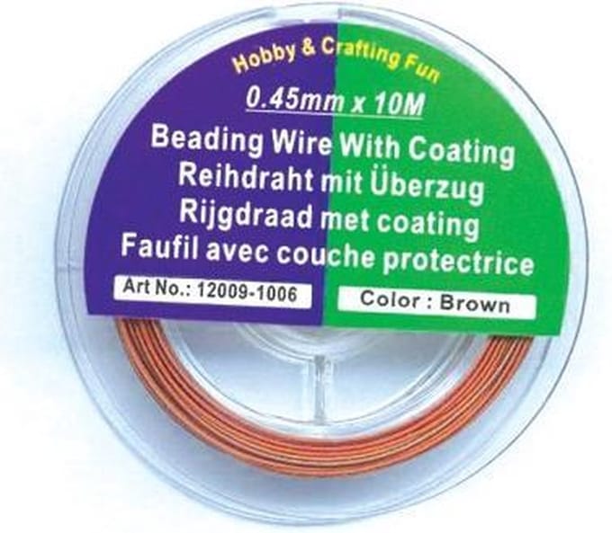 Vaessen Creative Beading Wire - 0,45mmx10m - Brown