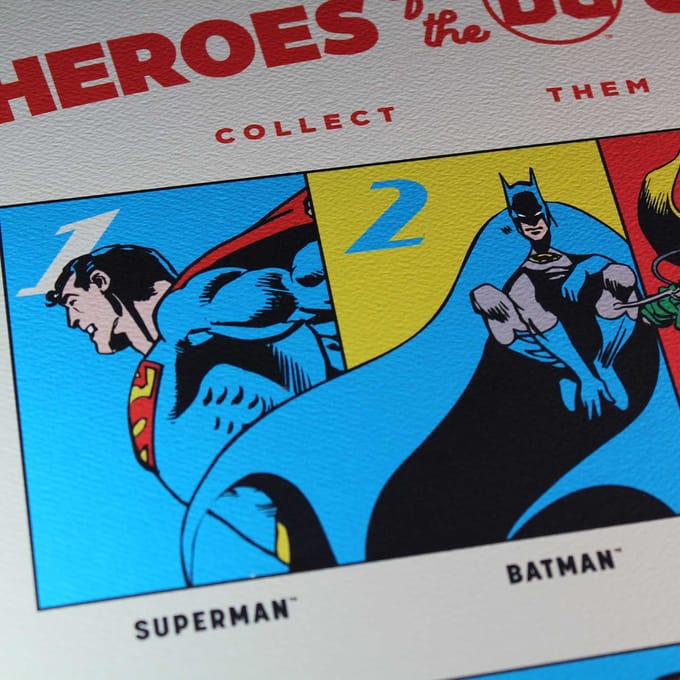 FaNaTtik DC Comis Art Print 90th Anniversary Heroes Limited Edition 42 x 30 cm Poster & Wallscrolls