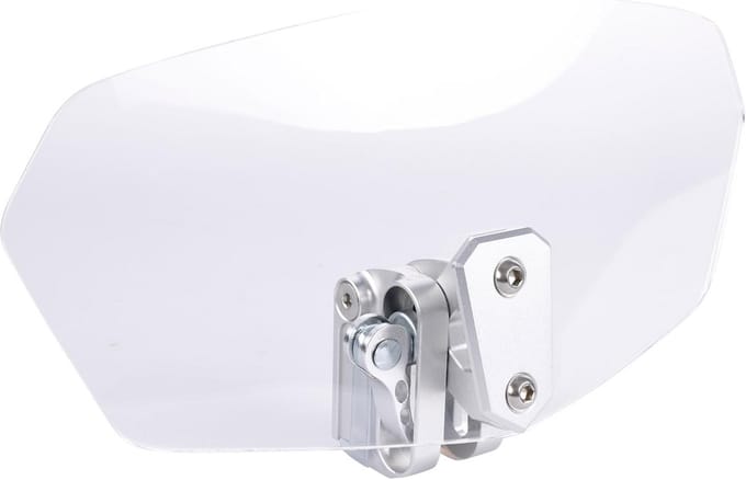 Universele Motorwindscherm Verhoging Clip-on Deflector Transparant 260x125mm