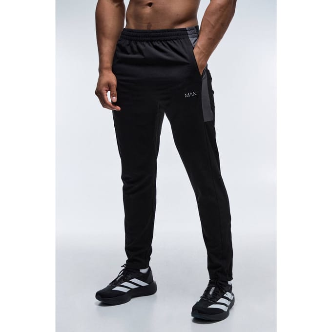 Heren Actieve Colour Block Jogger | Black | Size 2XL