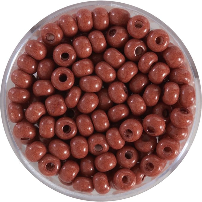 Rocailles, rijke kleuren, 4,5mm - Middelmatig Bruin
