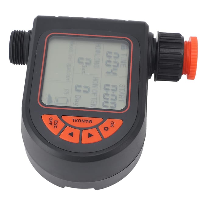 G3/4 naar G1/2 Binnendraad Automatische Bewateringstimer LCD-scherm Programmeerbaar Waterdicht Bewatering gray