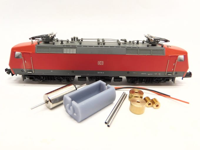 micromotor NM054C motor ombouwset voor Minitrix BR 120 ( Neue Motor), u.a.