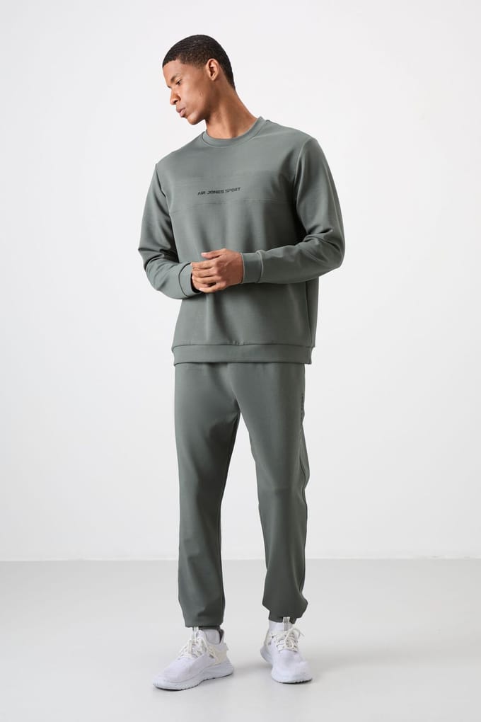 Bedrukt Fleece Sweatshirt en Broek Set