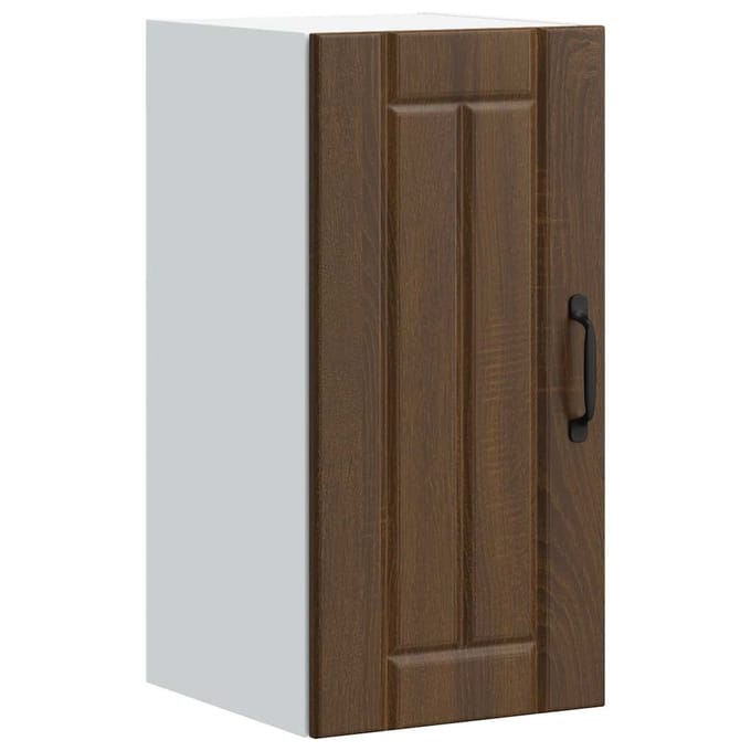 vidaXL - Keukenbovenkast - Lucca - bewerkt - hout - bruin - eikenkleur