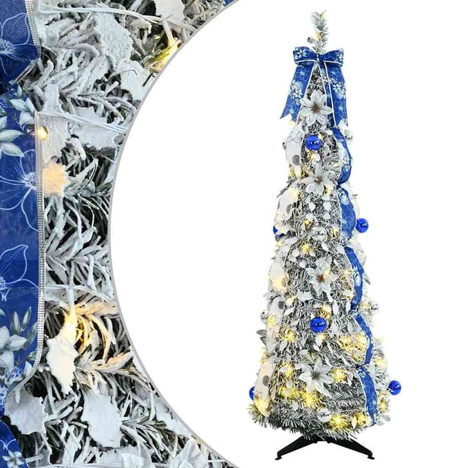 vidaXL - Kunstkerstboom - Wit - 150 - cm - PVC