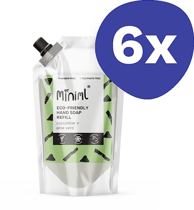 Miniml Handzeep Komkommer & AloÃ« Vera - 1L Refill (6x 1L)